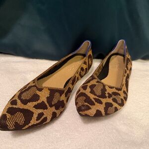 Rothy’s Pointed Leopard Print Women's Flats - Brown